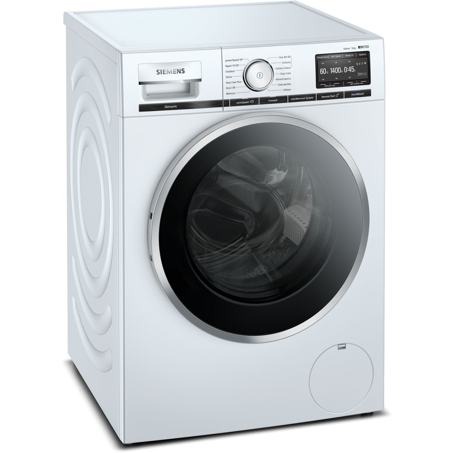 Refurbished Siemens iQ700 WM14XGH4GB Freestanding 10KG 1400 Spin Washing Machine White