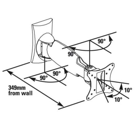Vivanco 33393 Multi Action TV Wall Bracket - Up to 32 Inch