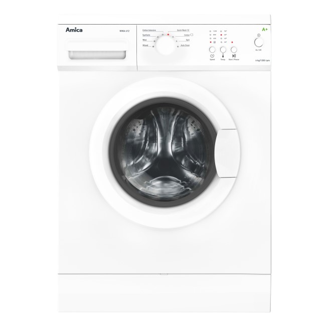 Amica WMA612 6kg 1200rpm Freestanding Washing Machine - White