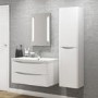GRADE A2 - White Wall Hung Bathroom Vanity Unit & Basin - 600mm Wide - Oakland