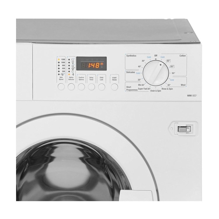 Smeg WMI12C7 Cucina 7kg 1200rpm Integrated Washing Machine - White