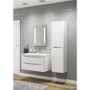 White Wall Hung Tall Bathroom Storage Cabinet - 400mm Wide - Oakland