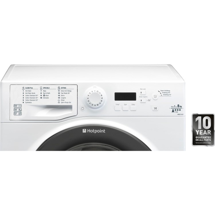 Hotpoint WMSIF8437BC 8kg 1400rpm Freestanding Washing Machine White