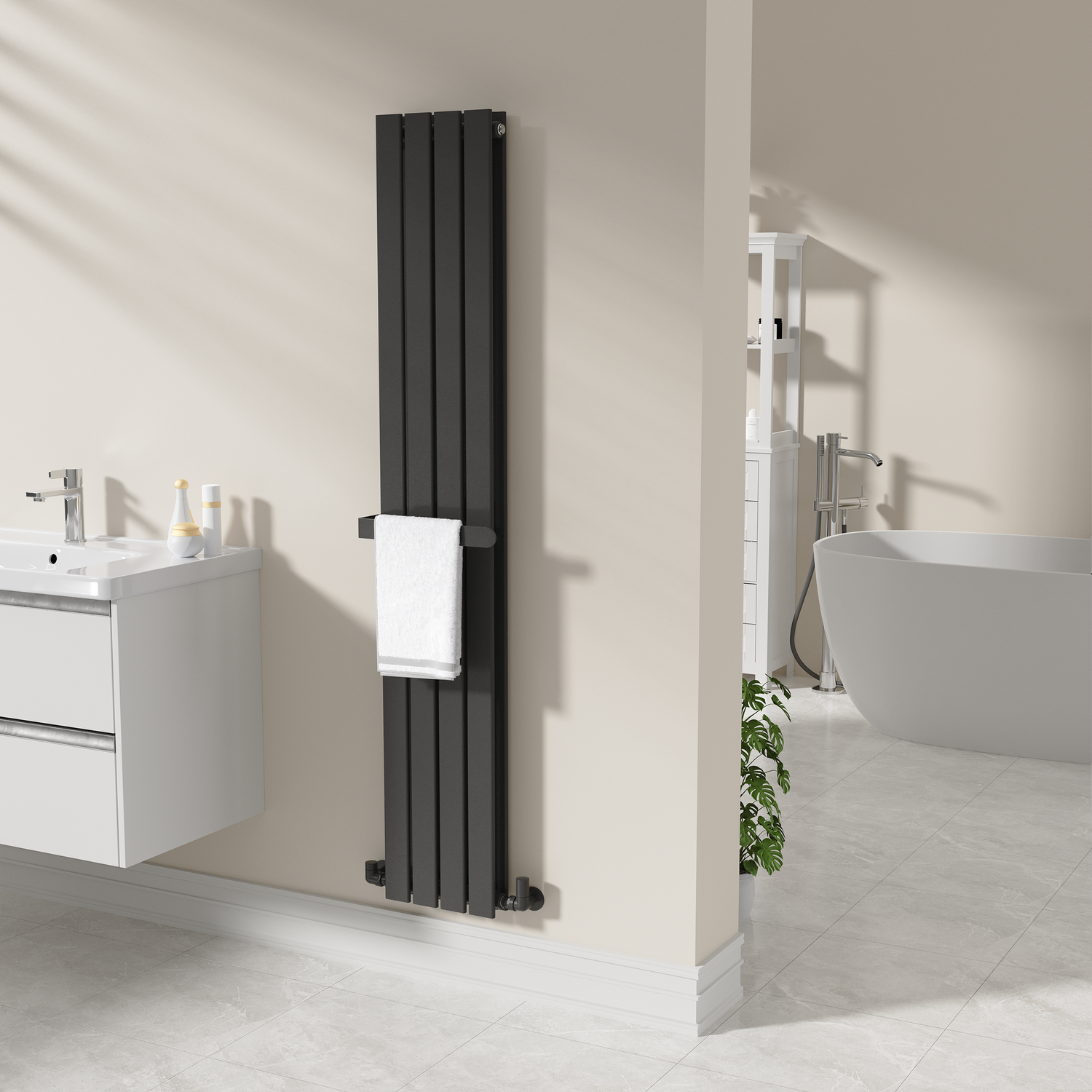 Avero  Designer Wall-Mounted Towel Holder For Steel & Electric Radiators 320Mm WMTRB32