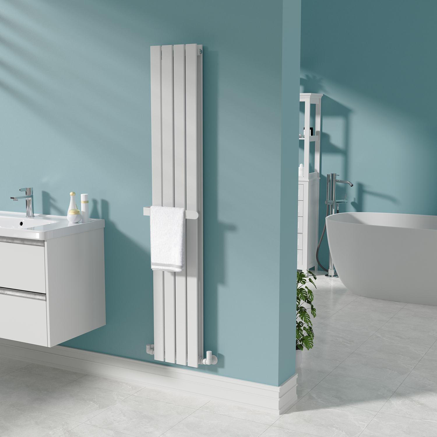 Avero  Designer Wall-Mounted Towel Holder For Steel & Electric Radiators 320Mm WMTRW32