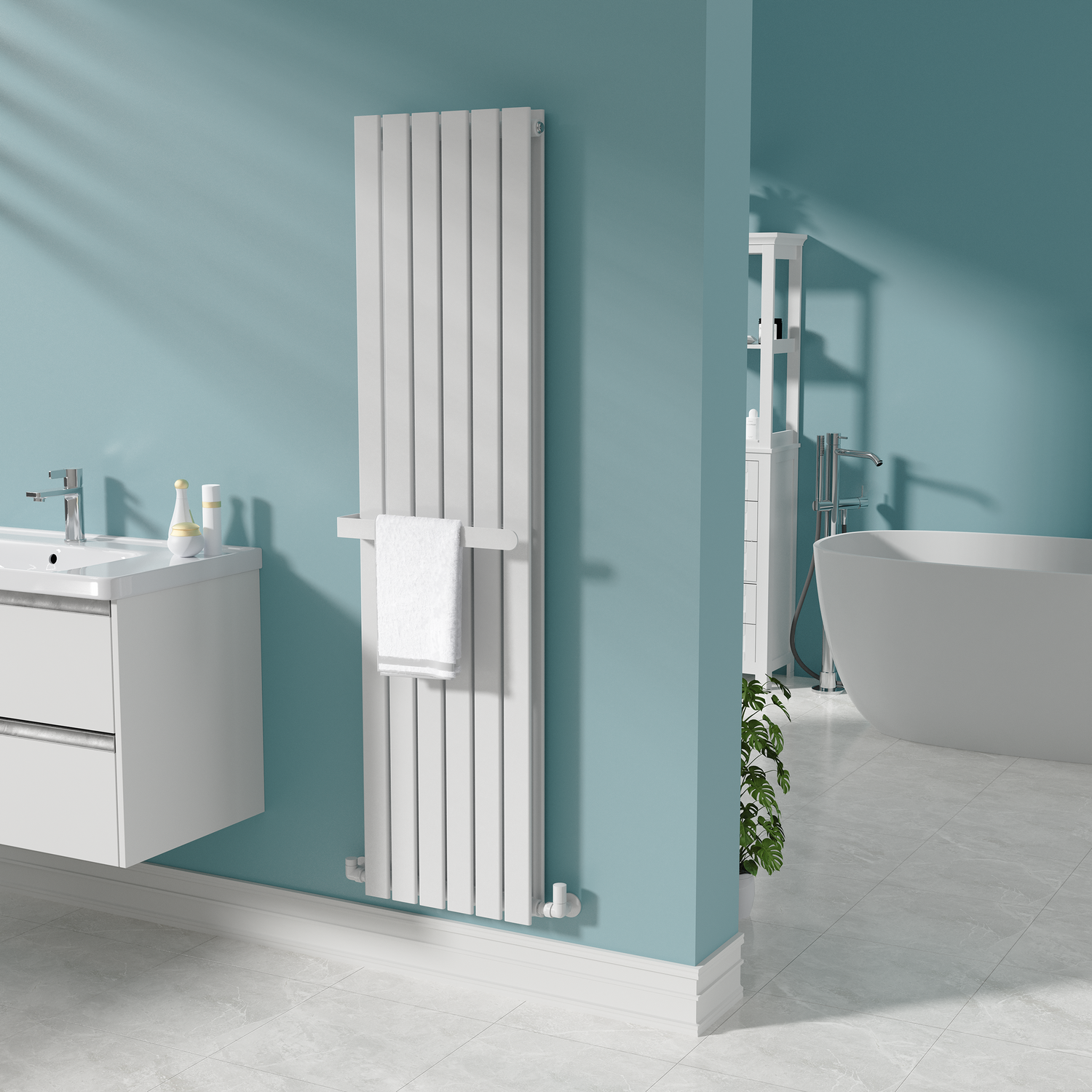 Avero  Designer Wall-Mounted Towel Holder For Steel & Electric Radiators 420Mm WMTRW42