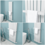 White Designer Wall-Mounted Towel Holder for Steel & Electric Radiators - 420mm