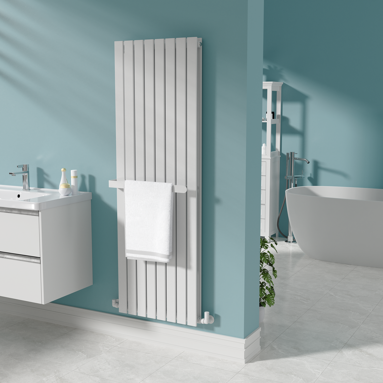 Avero  Designer Wall-Mounted Towel Holder For Steel & Electric Radiators 520Mm WMTRW52