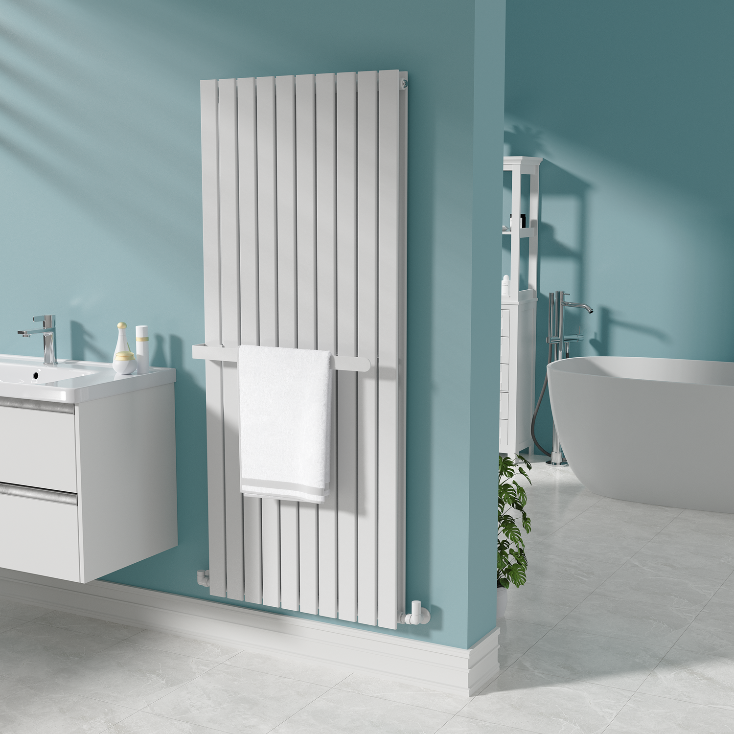 Avero  Designer Wall-Mounted Towel Holder For Steel & Electric Radiators 620Mm WMTRW62
