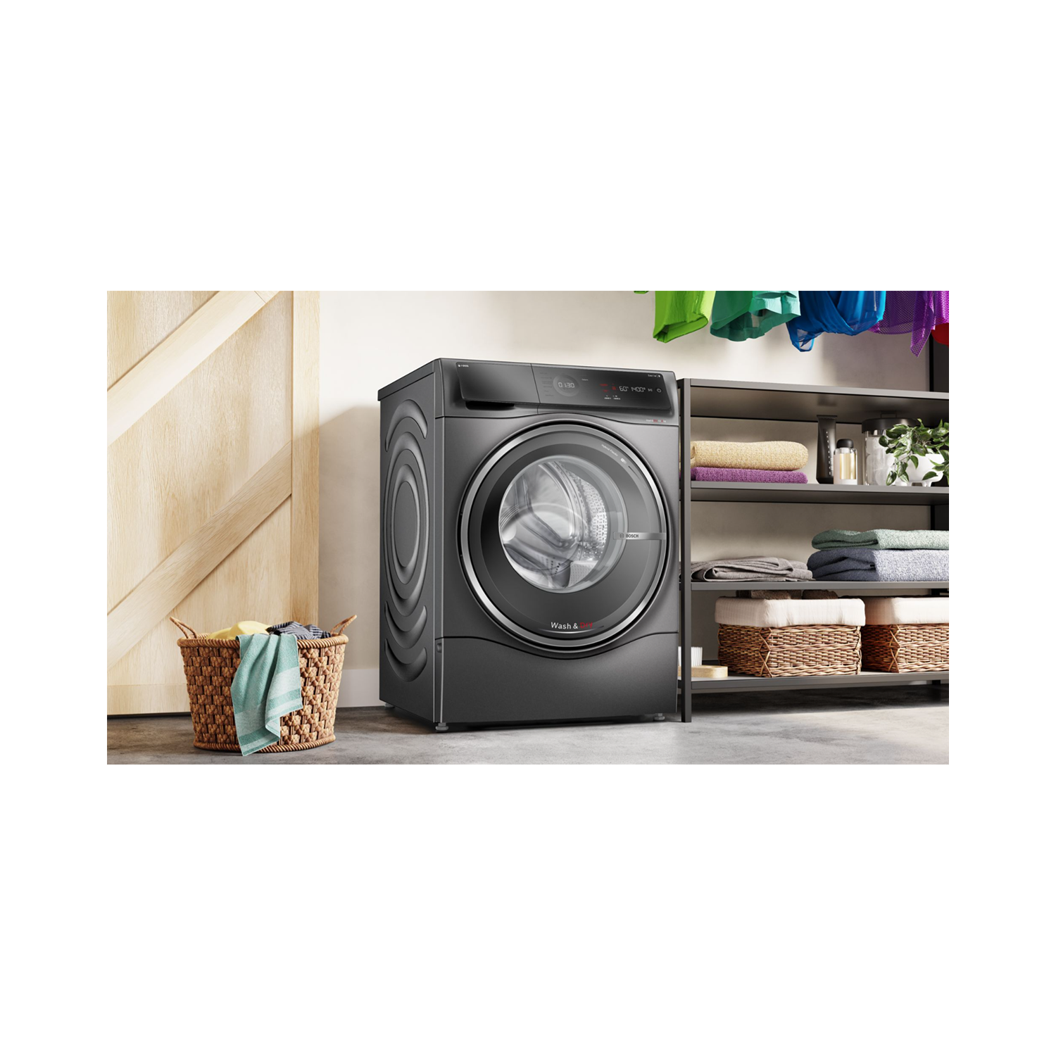 Bosch WNC254ARGB Series 8 i-Dos 10.5kg Wash 6kg Dry 1400rpm Washer Dryer - Grey Bosch WNC254ARGB Series 8 i-Dos 10.5kg Wash 6kg Dry 1400rpm Washer Dryer - Grey