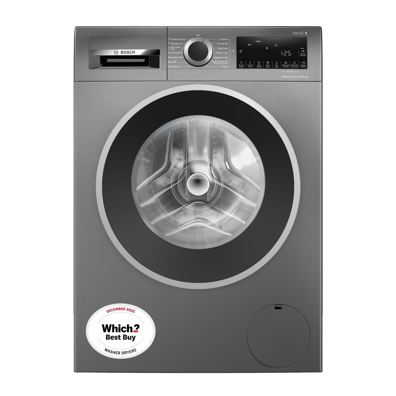 Bosch Grey Wng254r1gb 10.5Kg/6Kg Series 6 Washer Dryer - Graphite - Image 8