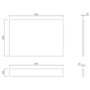 700mm Waterproof Bath End Panel & Plinth - Marina