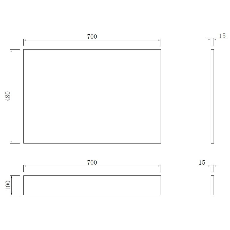 700mm Waterproof Bath End Panel & Plinth - Marina