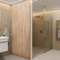 Pack of 3 Waterproof Oak Slatted Wall Panels 2400 x 170 x 19mm