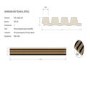 Pack of 3 Waterproof Oak Slatted Wall Panels 2400 x 170 x 19mm