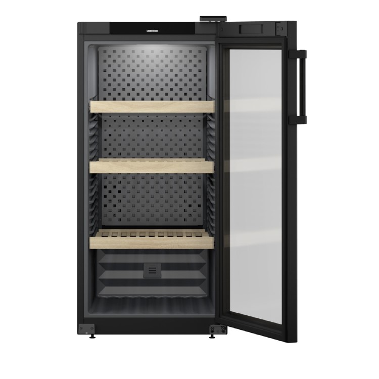 Liebherr GrandCru 141 Bottle Freestanding Wine Cooler - Black