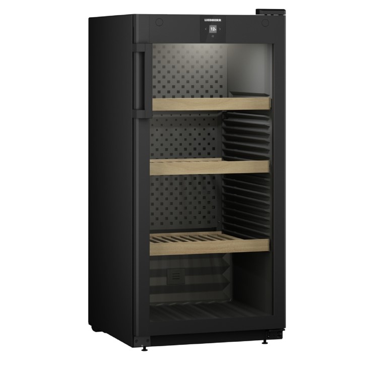 Liebherr GrandCru 141 Bottle Freestanding Wine Cooler - Black
