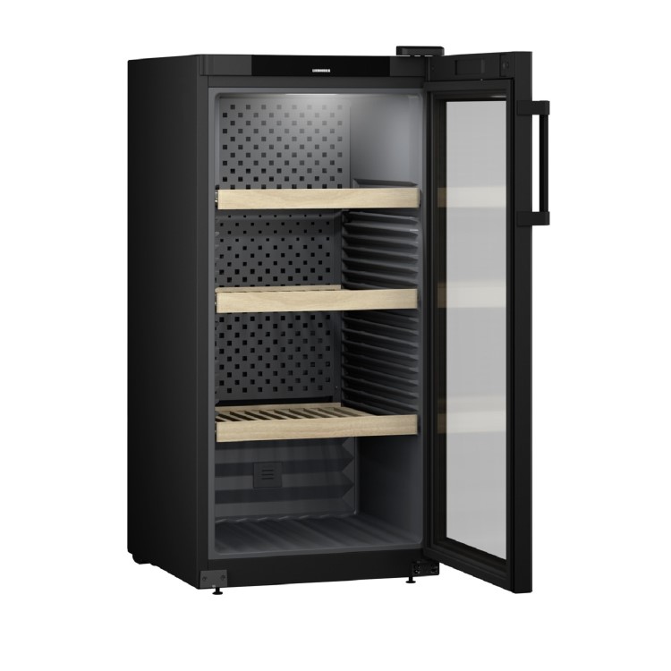 Liebherr GrandCru 141 Bottle Freestanding Wine Cooler - Black