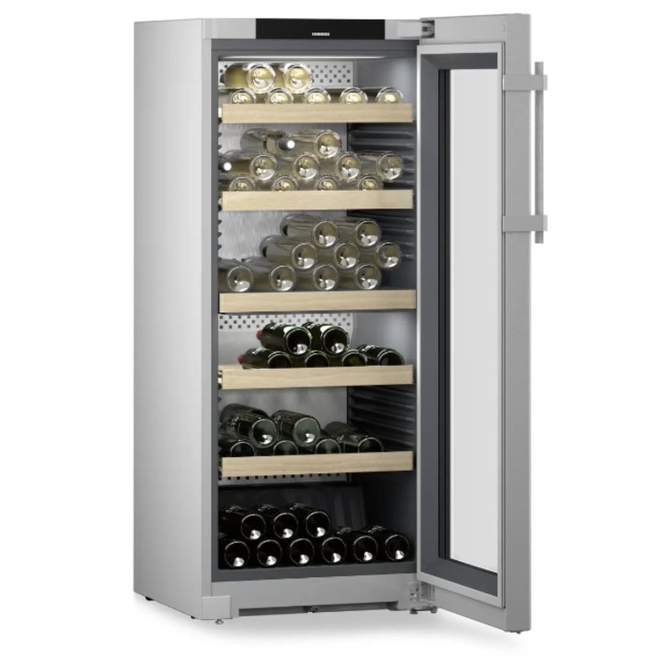 Liebherr 107 Bottle Capacity Dual Zone Freestanding Wine Cooler - Silver