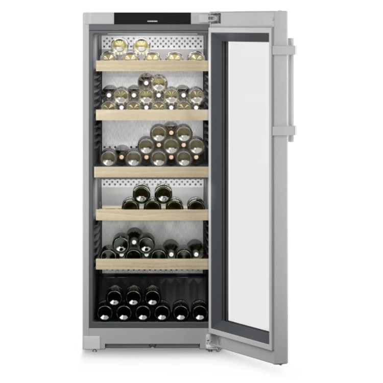 Liebherr 107 Bottle Capacity Dual Zone Freestanding Wine Cooler - Silver