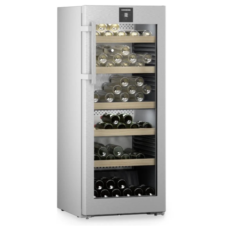 Liebherr 107 Bottle Capacity Dual Zone Freestanding Wine Cooler - Silver