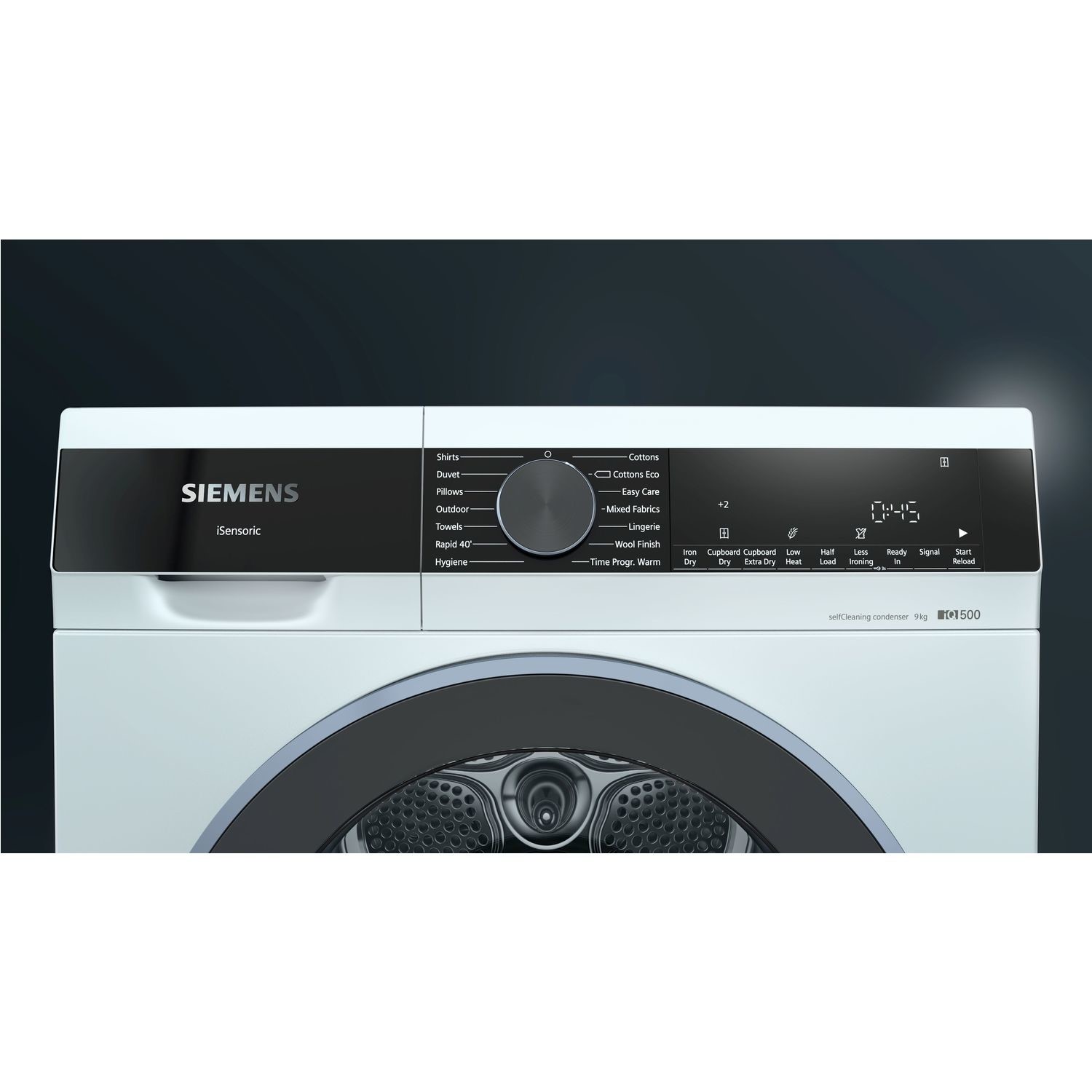 Siemens iQ500 9kg Freestanding Heat Pump Tumble Dryer - White WQ45G209GB |  Appliances Direct