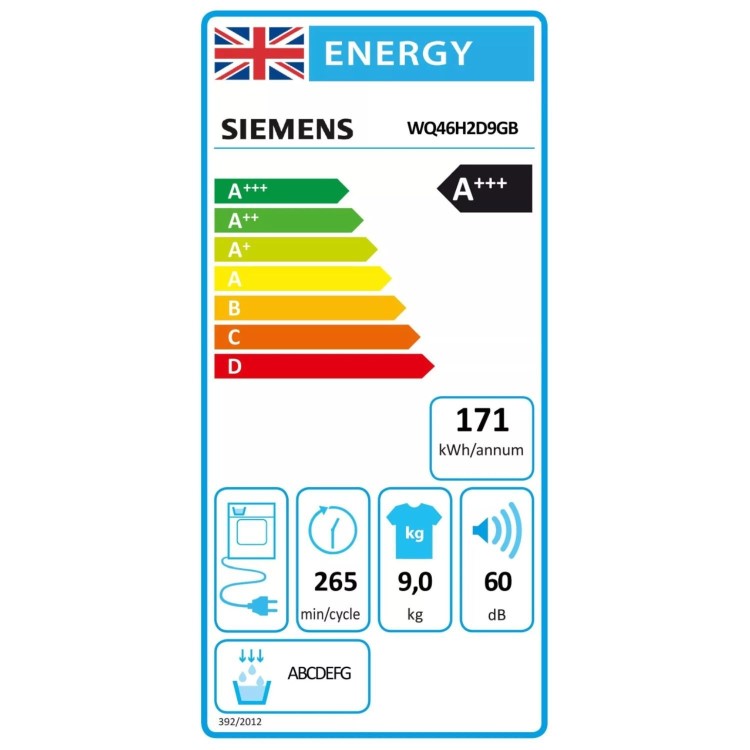 Siemens iQ500 9kg Heat Pump Tumble Dryer - White