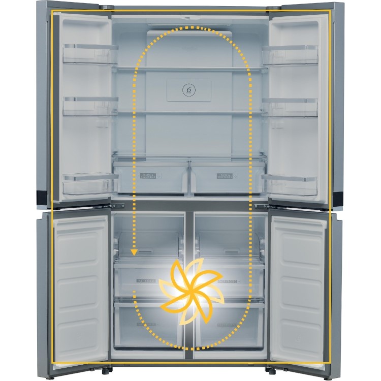 Whirlpool 591 Litre 60/40 American Fridge Freezer - Stainless Steel
