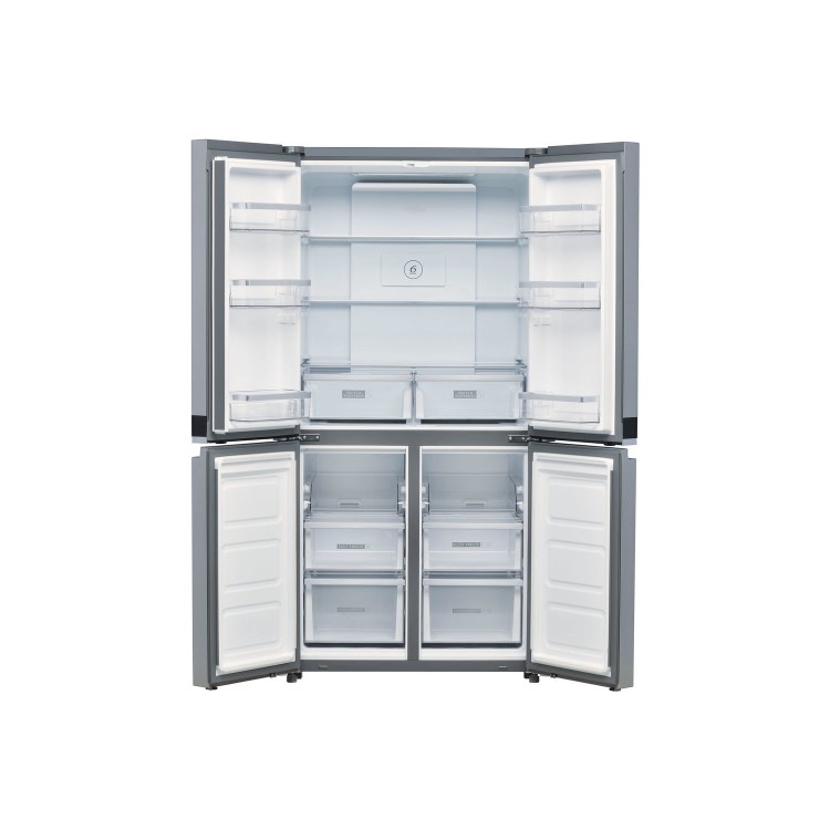 Whirlpool WQ9B1L W Collection Four Door American Fridge Freezer - Stainless Steel Look