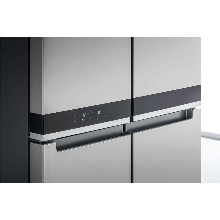 Whirlpool WQ9B1L W Collection Four Door American Fridge Freezer - Stainless Steel Look