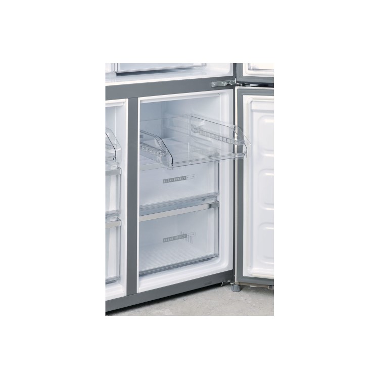 Whirlpool WQ9B1L W Collection Four Door American Fridge Freezer - Stainless Steel Look