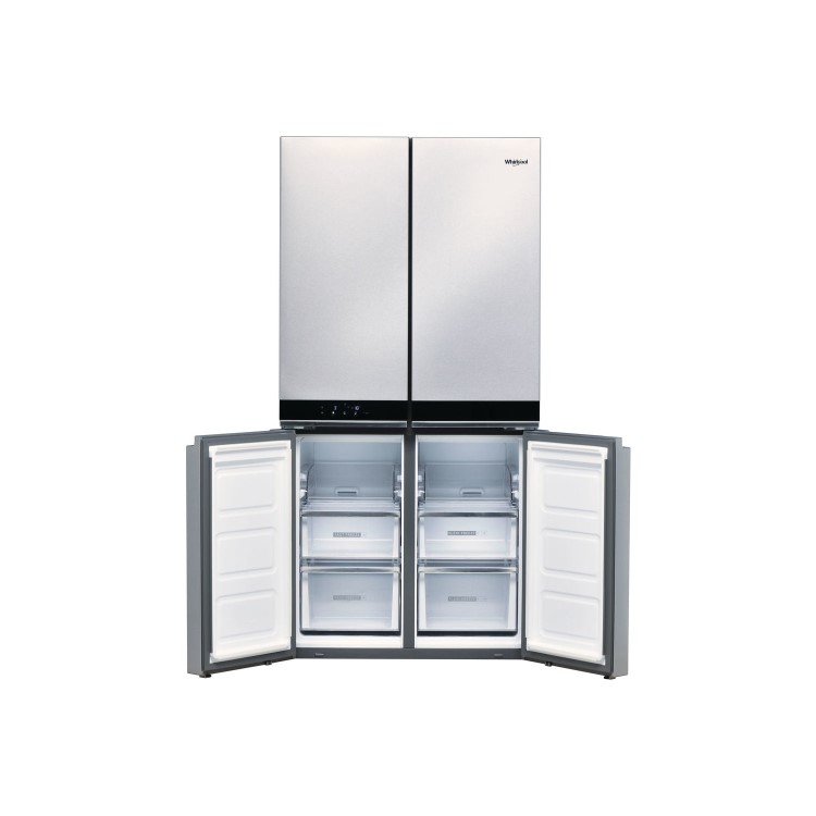 Whirlpool WQ9B1L W Collection Four Door American Fridge Freezer - Stainless Steel Look