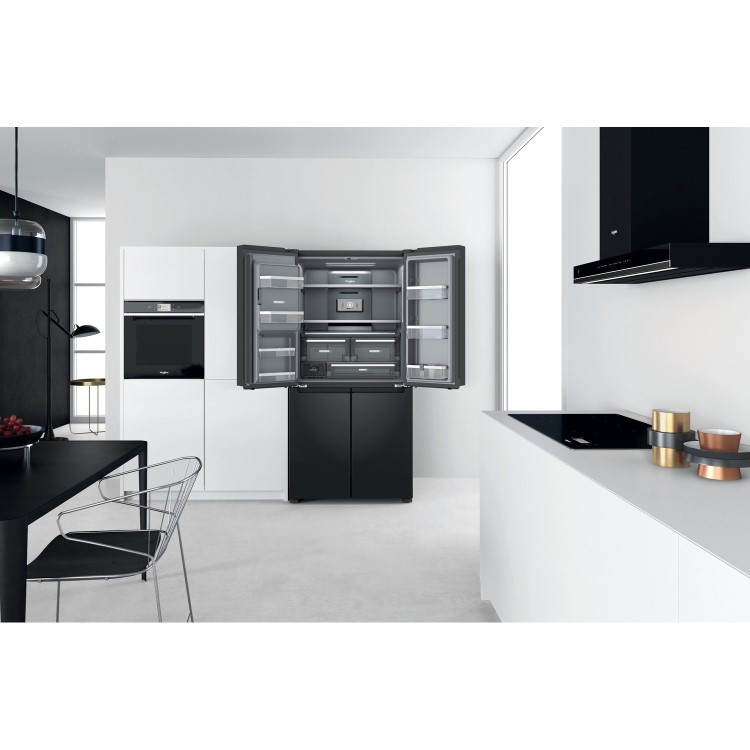 Whirlpool 554 Litre Side-By-Side American Fridge Freezer - Black