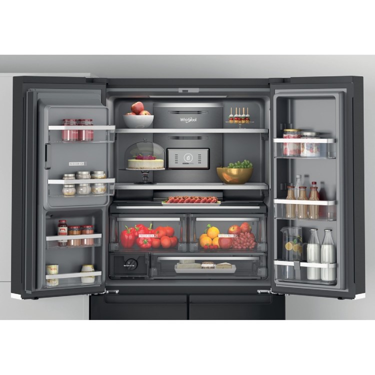 Whirlpool 554 Litre Side-By-Side American Fridge Freezer - Black
