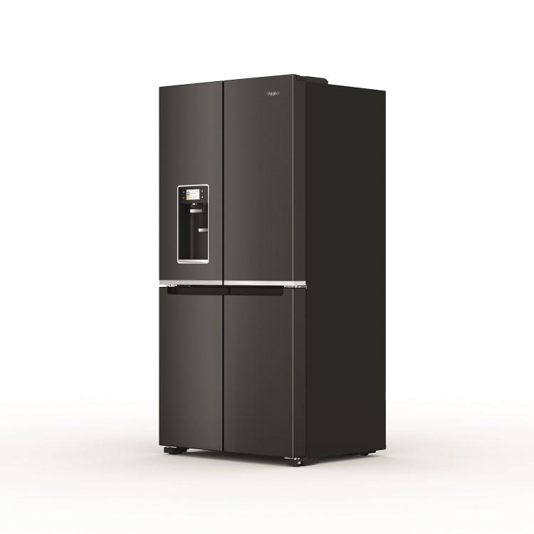 Whirlpool 594 Litre 70/30 Freestanding Fridge Freezer - Black Steel