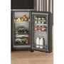Whirlpool 594 Litre 70/30 Freestanding Fridge Freezer - Black Steel