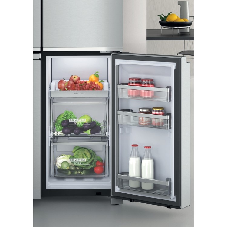 Whirlpool 554 Litre 60/40 Side-By-Side American Fridge Freezer - Stainless Steel