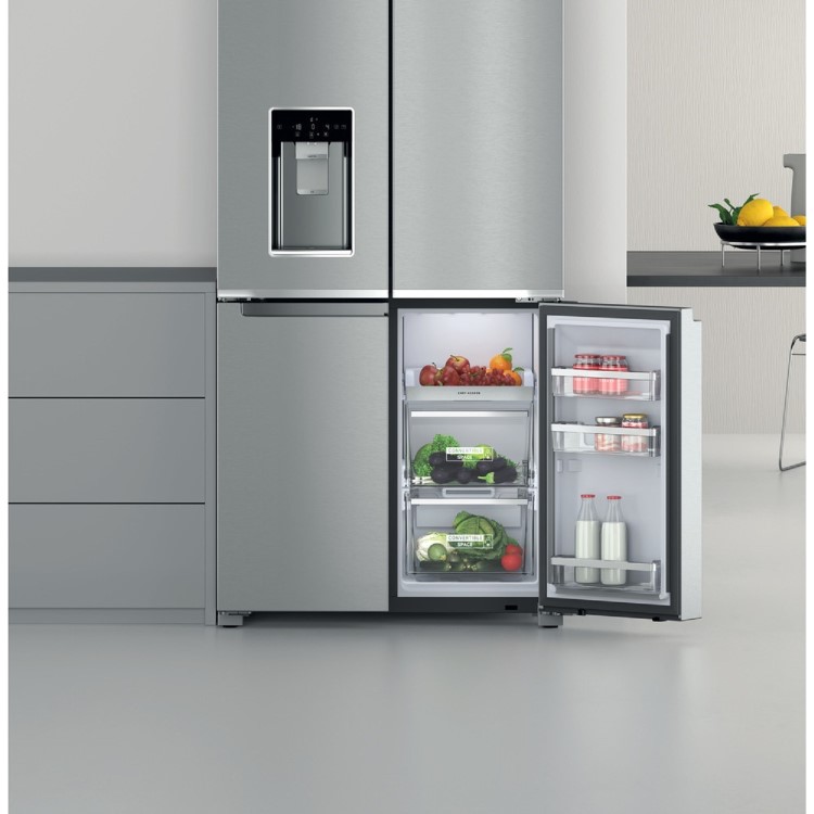 Whirlpool 554 Litre 60/40 Side-By-Side American Fridge Freezer - Stainless Steel