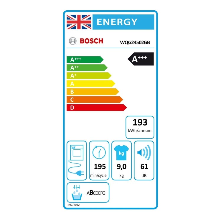 Bosch Series 6 9kg Heat Pump Tumble Dryer - White