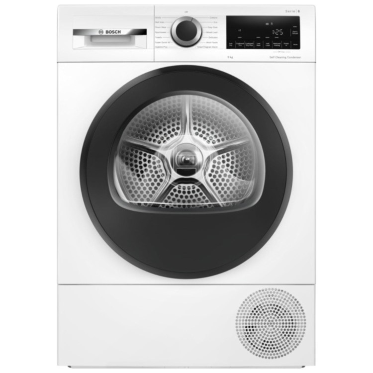 Bosch Series 6 9kg Heat Pump Tumble Dryer - White