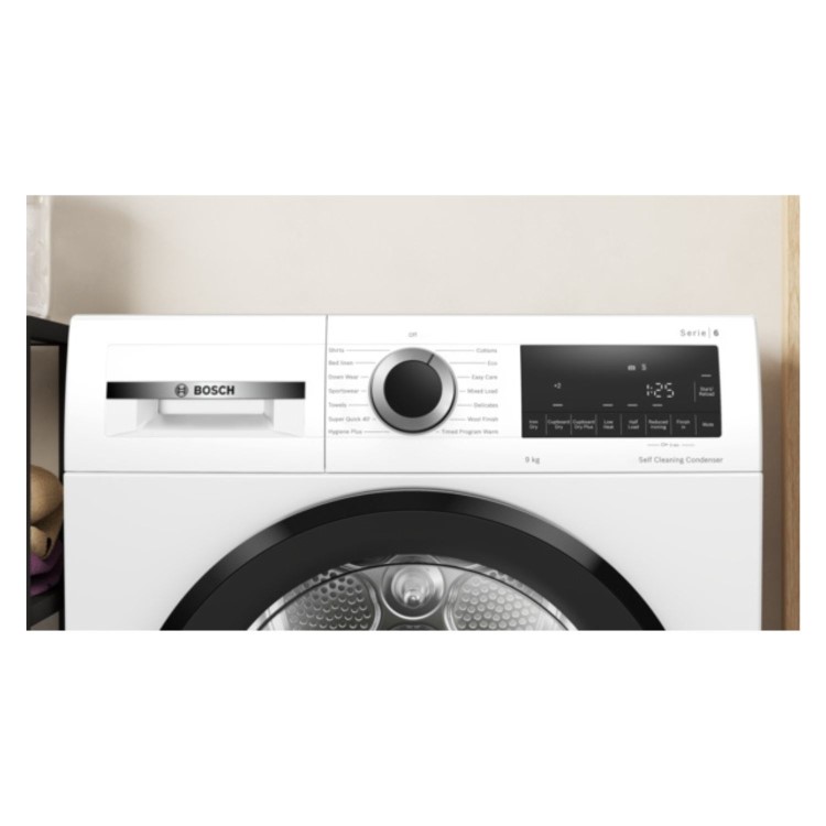 Bosch Series 6 9kg Heat Pump Tumble Dryer - White