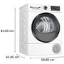 Bosch Series 6 9kg Heat Pump Tumble Dryer - White