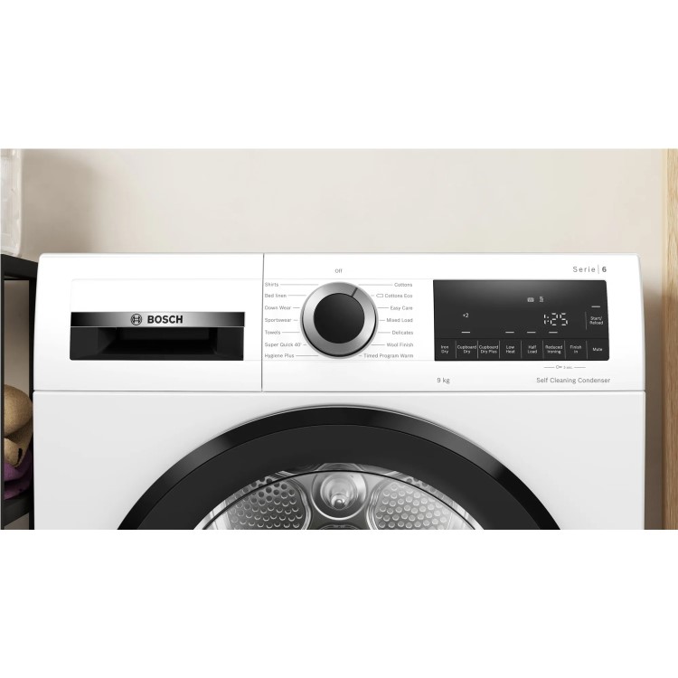 GRADE A2 - Bosch Series 6 9kg Heat Pump Tumble Dryer - White