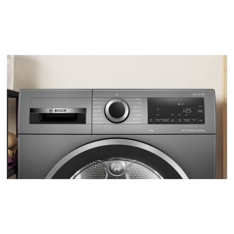 Bosch Series 6 9kg Heat Pump Tumble Dryer - Graphite