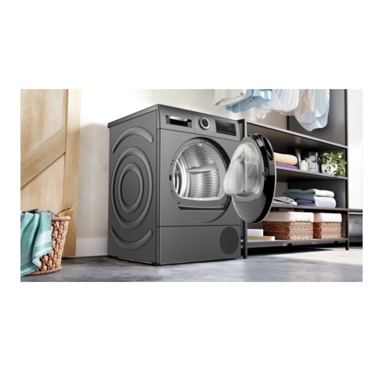 Bosch Series 6 9kg Heat Pump Tumble Dryer - Graphite