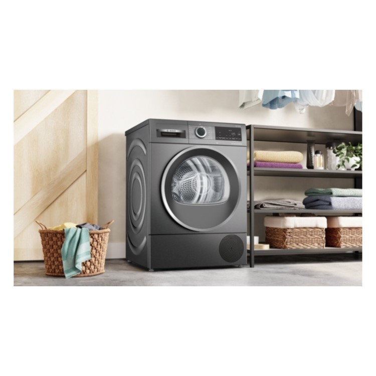 Bosch Series 6 9kg Heat Pump Tumble Dryer - Graphite
