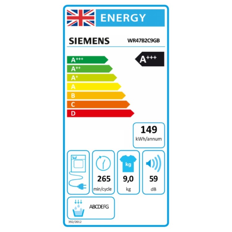 Siemens iQ700 9kg Heat Pump Tumble Dryer - White