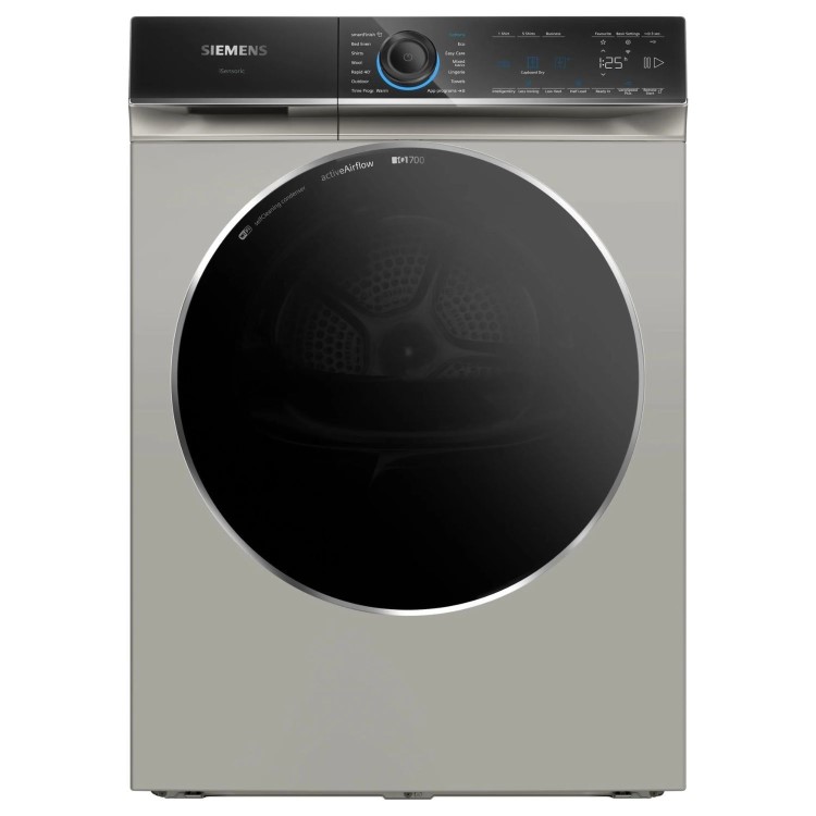 Siemens iQ700 9kg Heat Pump Tumble Dryer - Silver