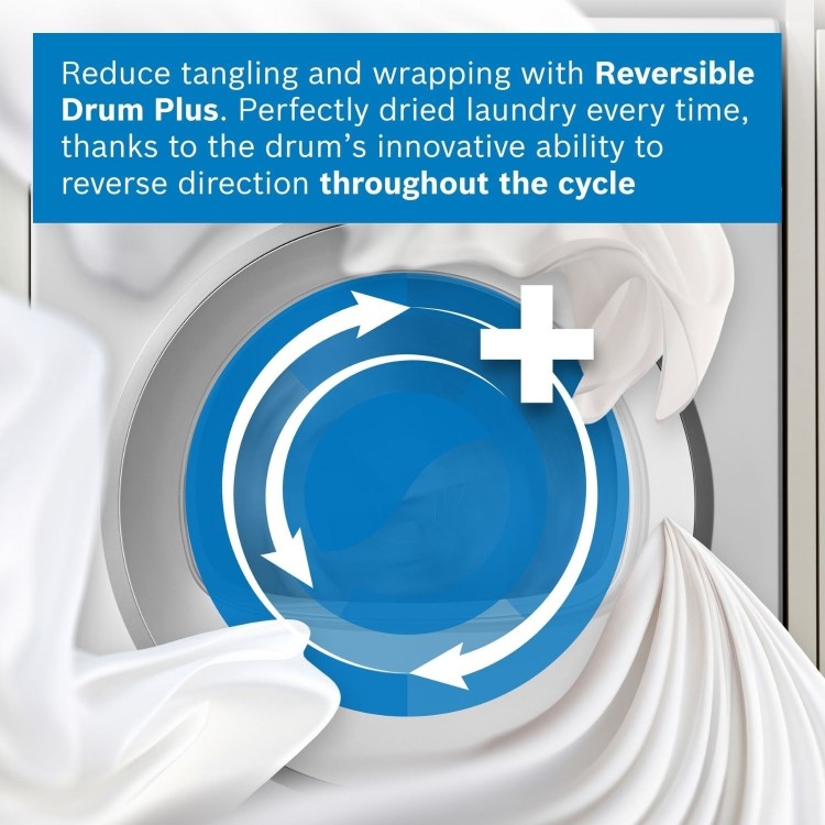 Bosch Series 8 9kg Heat Pump Tumble Dryer - A+++ Rated - White