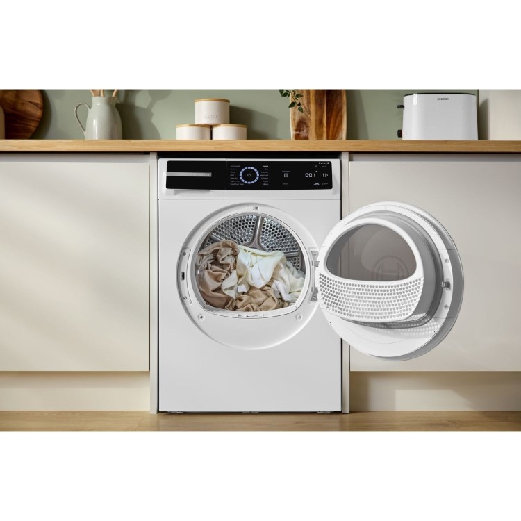 Bosch Series 8 9kg Heat Pump Tumble Dryer - A+++ Rated - White